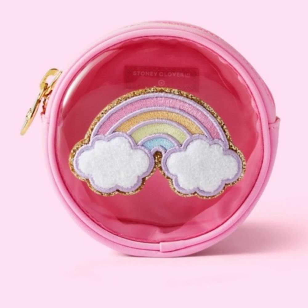 NWT Stoney Clover Lane x Target Rainbow patch Pink Mini Circle Pouch